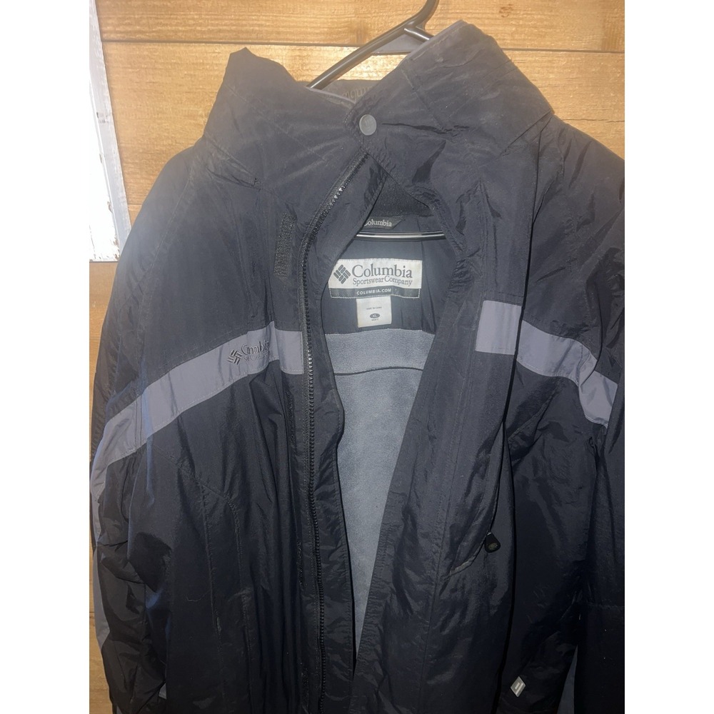 Vintage Columbia Men's Black/Gray Full Zip XL
